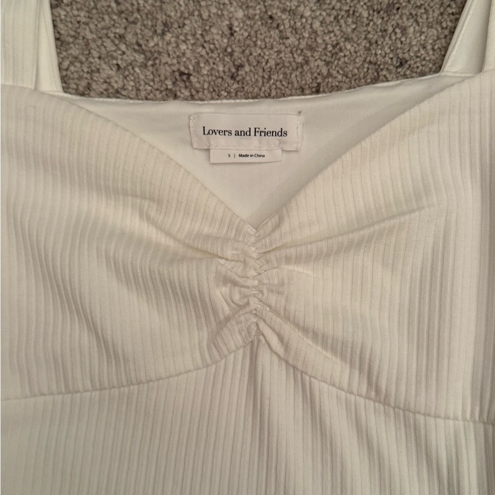 Lovers + Friends White Ruched Top